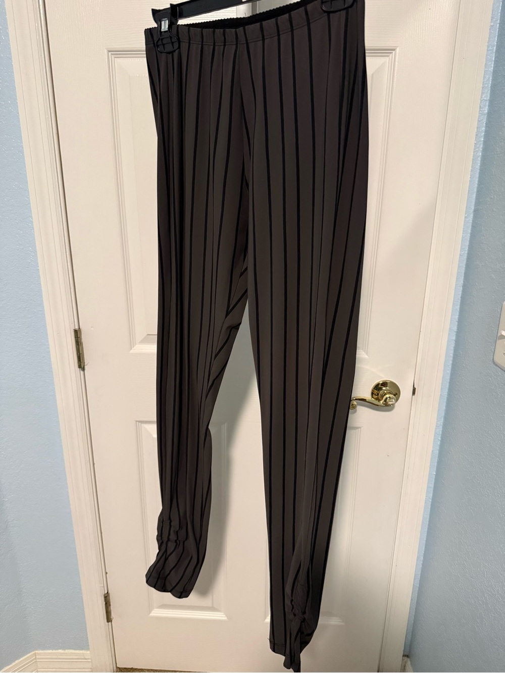 Porto Black Vertical Pinstripe Trousers